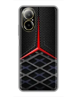 Чехол для Realme C67 с картинкой «Mercedes Carbon Grid»