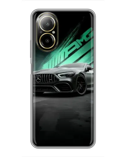 Чехол для Realme C67 с картинкой «Темный Mercedes AMG»