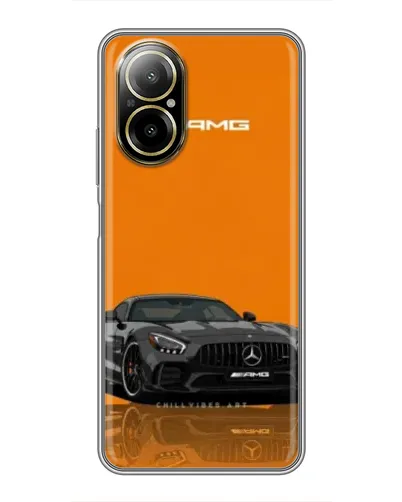 Чехол для Realme C67 с картинкой «Оранжевый Mercedes AMG»