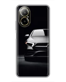 Чехол для Realme C67 с картинкой «Свет фар Mercedes»