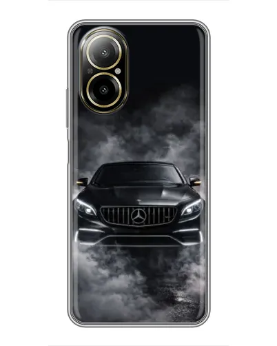 Чехол для Realme C67 с картинкой «Mercedes в дыму»