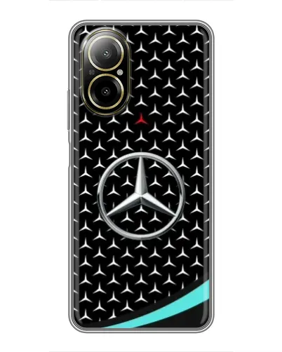 Чехол для Realme C67 с картинкой «Mercedes — бирюзовый акцент»