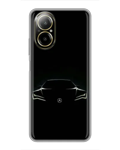 Чехол для Realme C67 с картинкой «Mercedes — силуэт авто» Чехол для Realme C67 с картинкой «Mercedes — силуэт авто»