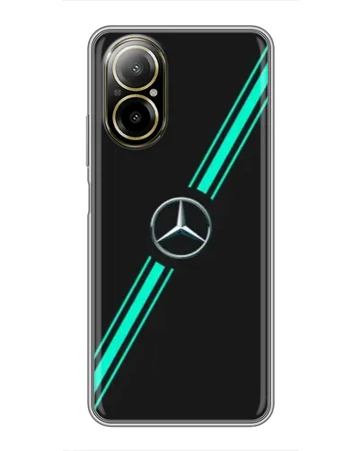 Чехол для Realme C67 с картинкой «Спортивные линии Mercedes» Чехол для Realme C67 с картинкой «Спортивные линии Mercedes»