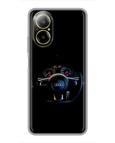 Чехол для Realme C67 с картинкой «Салон Audi — руль»