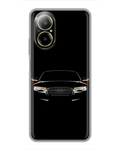 Чехол для Realme C67 с картинкой «Audi — ночной контур»