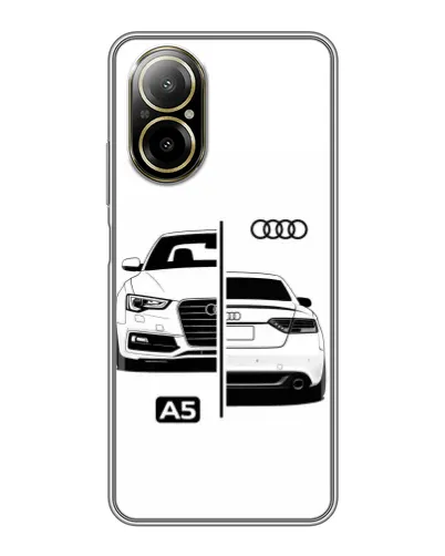 Чехол для Realme C67 с картинкой «Audi — контрастный дизайн»