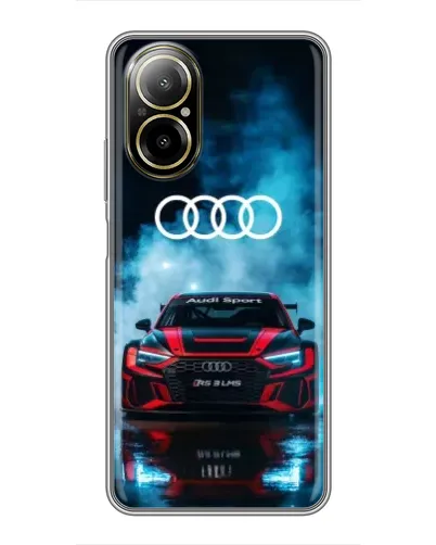 Чехол для Realme C67 с картинкой «Audi Sport — неон»