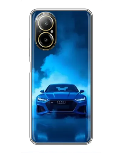Чехол для Realme C67 с картинкой «Audi — голубая энергия»