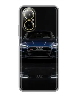 Чехол для Realme C67 с картинкой «Audi — ночное отражение»