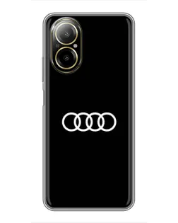 Чехол для Realme C67 с картинкой «Audi White Logo»