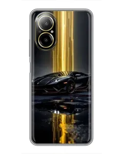 Чохол для Realme C67 з картинкою «Нічний Lamborghini драйв»