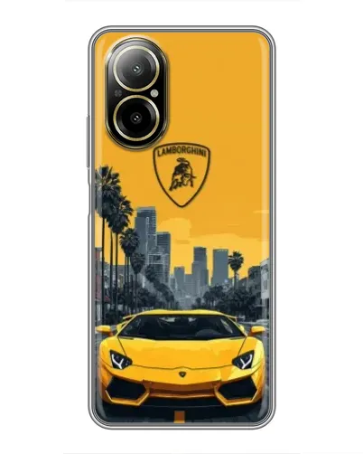 Чохол для Realme C67 з картинкою «Жовтий Lamborghini місто» Чохол для Realme C67 з картинкою «Жовтий Lamborghini місто»
