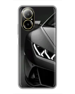Чохол для Realme C67 з картинкою «Lamborghini фари деталізація»