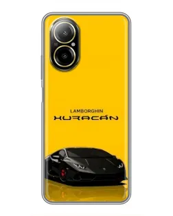 Чохол для Realme C67 з картинкою «Lamborghini Huracan чорний»