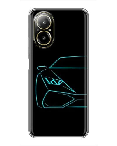 Чохол для Realme C67 з картинкою «Блакитний силует Lamborghini» Чохол для Realme C67 з картинкою «Блакитний силует Lamborghini»