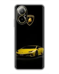 Чохол для Realme C67 з картинкою «Lamborghini жовтий акцент»