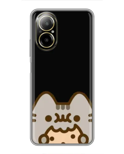Чехол для Realme C67 с картинкой «Пушин на черном»
