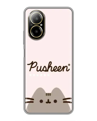 Чехол для Realme C67 с картинкой «Pusheen логотип»