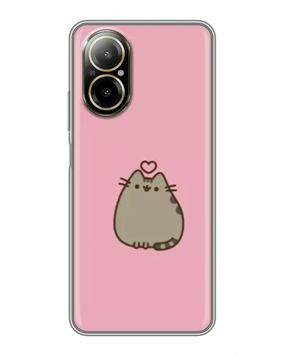 Чехол для Realme C67 с картинкой «Pusheen сердце»