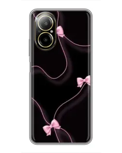 Чехол для Realme C67 с картинкой «Розовые ленты»