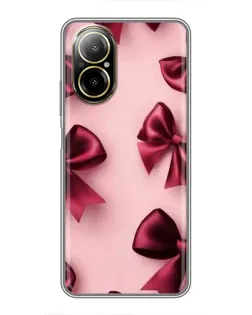 Чехол для Realme C67 с картинкой «Бордовый атлас»