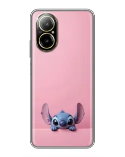 Чехол для Realme C67 с картинкой «Stitch выглядывает»