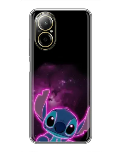 Чехол для Realme C67 с картинкой «Неоновый Stitch»