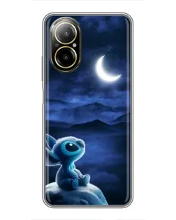 Чехол для Realme C67 с картинкой «Лунная ночь Стича»