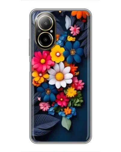 Чехол для Realme C67 с картинкой «Цветочная феерия»