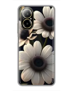 Чехол для Realme C67 с картинкой «Белые маргаритки макро»