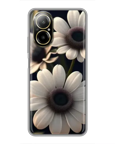 Чехол для Realme C67 с картинкой «Белые маргаритки макро»