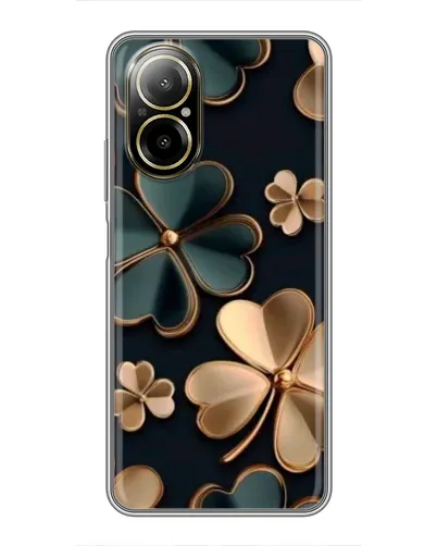 Чехол для Realme C67 с картинкой «Клевер в золоте»