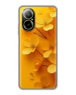 Чехол для Realme C67 с картинкой «Золотые лепестки»