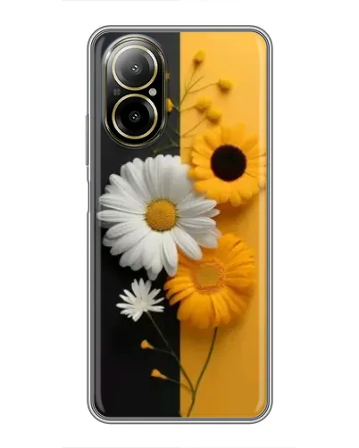 Чехол для Realme C67 с картинкой «Подсолнух и ромашка»