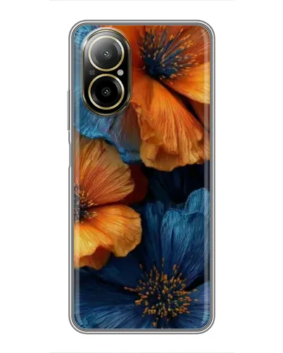 Чохол для Realme C67 з картинкою «Яскрава синьо-помаранчева флора» Чохол для Realme C67 з картинкою «Яскрава синьо-помаранчева флора»