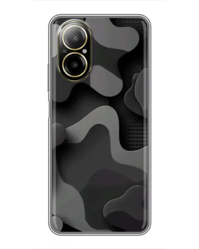 Чехол для Realme C67 с картинкой «Темный абстрактный камуфляж»