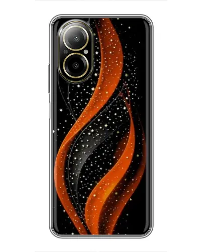 Чехол для Realme C67 с картинкой «Огненная звездная волна»