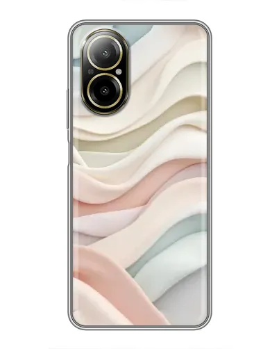 Чехол для Realme C67 с картинкой «Пастельные нежные волны»