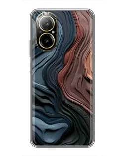 Чехол для Realme C67 с картинкой «Цветные волны каньона»