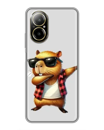 Чехол для Realme C67 с картинкой «Капибара рэпер даб»