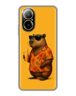 Чехол для Realme C67 с картинкой «Капибара на отдыхе»