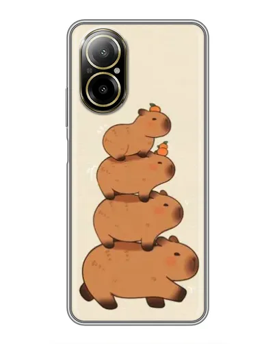 Чехол для Realme C67 с картинкой «Башня из капибар»