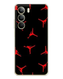 Чохол для Realme C71 з картинкою «Jordan Red Pattern»