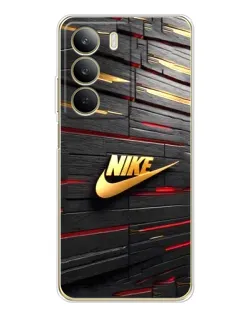Чохол для Realme C71 з картинкою «Золотий Nike на металі»