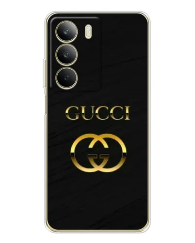 Чехол для Realme C71 с картинкой «Золотой логотип Gucci»