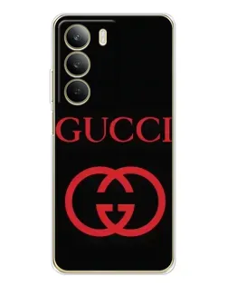 Чехол для Realme C71 с картинкой «Gucci — красный логотип»