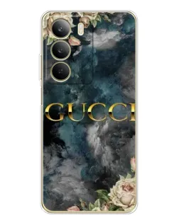 Чехол для Realme C71 с картинкой «Абстрактные цветы Gucci»