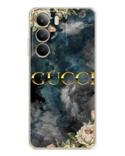 Чехол для Realme C71 с картинкой «Абстрактные цветы Gucci»
