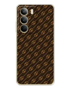 Чехол для Realme C71 с картинкой «Gucci — золотые диагонали»